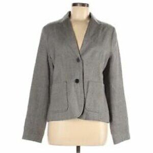Isaac Mizrahi for Target Grey wool herringbone blazer Sz Small